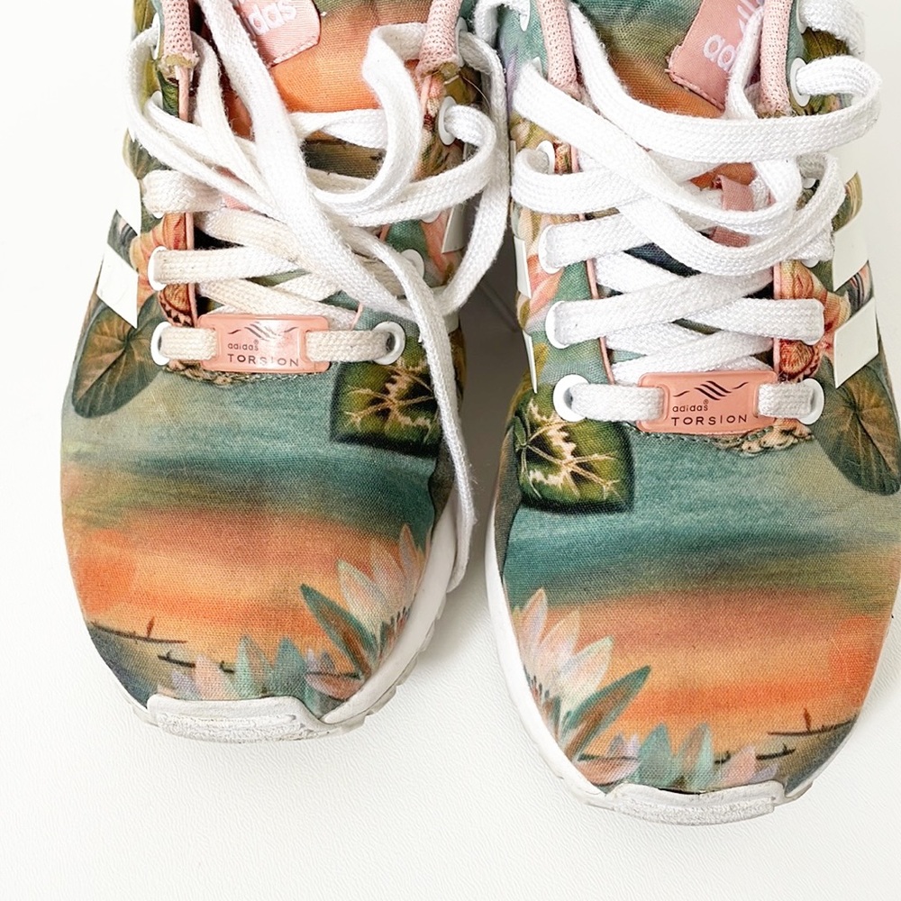 adidas ZX Flux Farm Curso d’Agua  Tropical Print Sneakers - Picture 10 of 14